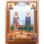 Икона Николай Чудотворец и Наталья Никомидийская